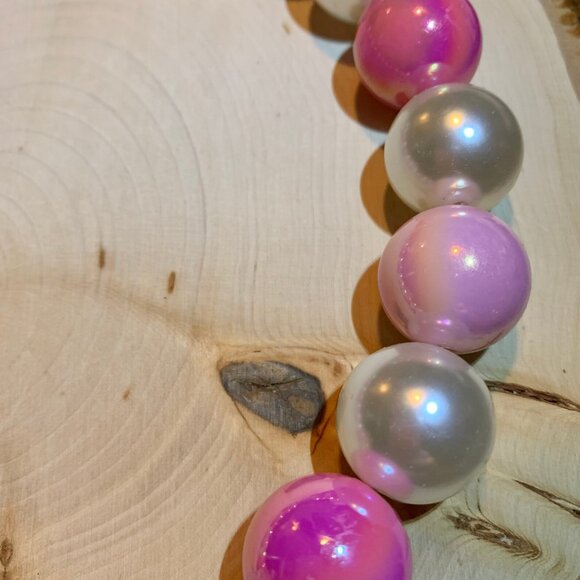 Pretty in Pink Dog Necklace (17") - Picture 3 of 4